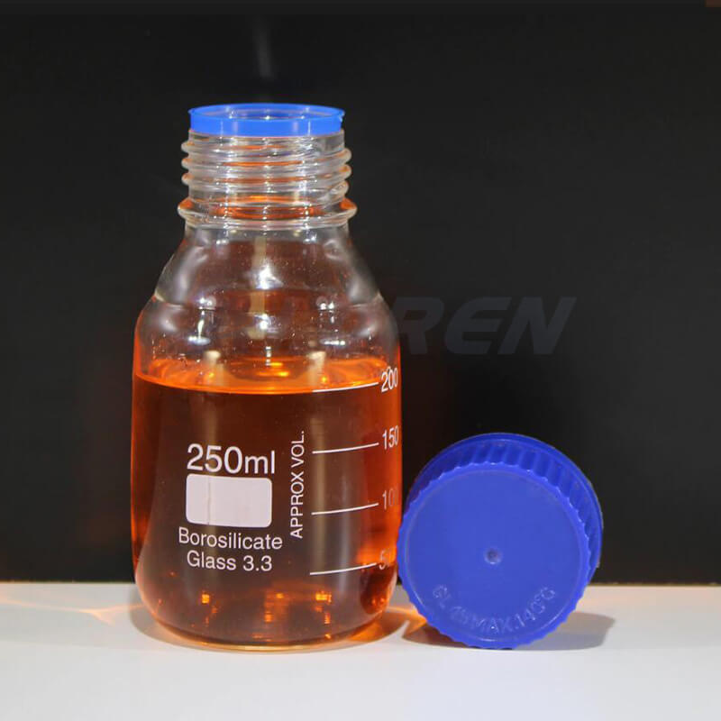 GL45 square glass bottles low actinic graduation interval 50ml